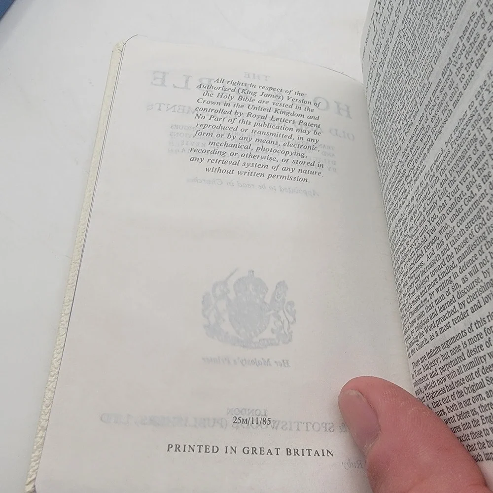 Holman Holy Bible Eastern Star OES KJV White S164A Vintage Boxed Masonic